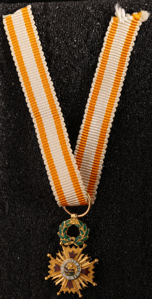 order of Isabella the Catholic, Knight, gold(Miniature)天主教伊莎貝拉勳章騎士級, 金, 尖角小球(迷你版)