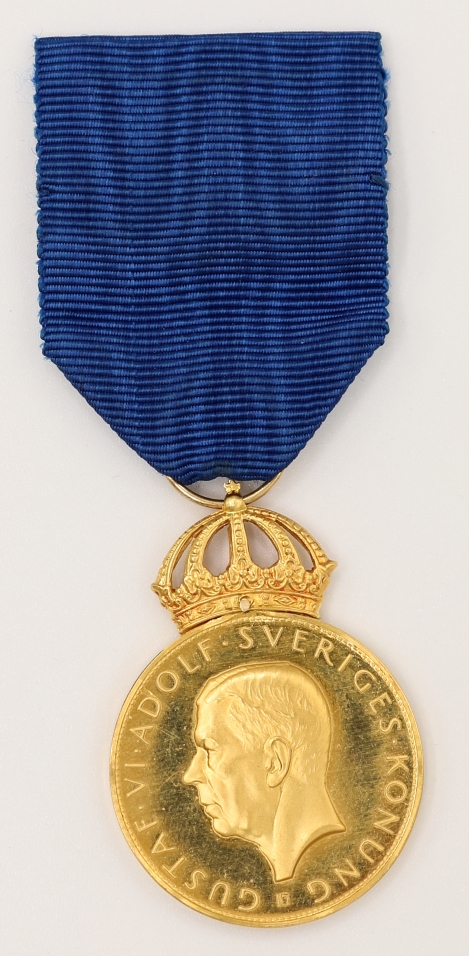 H. M. The King’s Medal (Full Size), Gold 5th size, Gustaf VI 古斯塔夫六世時期金質五號尺寸國王陛下獎章(官方版)