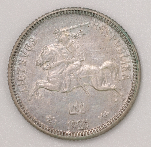 1925 Republic of Lithuania 1 Litas Silver Coin 立陶宛共和國 1立特銀幣