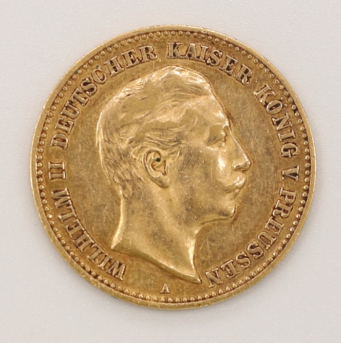 German Empire Wilhelm II Gold Coin 10 Mark 德意志第二帝國 威廉二世 10馬克金幣