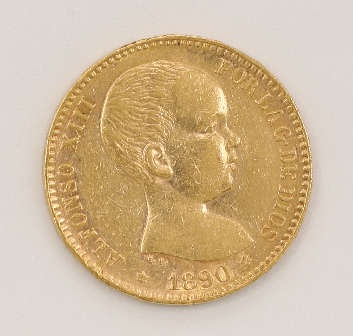 Kingdom of Spain Alfonso XIII 20 Pesetas 西班牙王國 阿方索十三世 20比塞塔