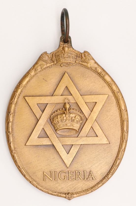 Badge of The Certificate of Honour for Nigeria (Specimen, Full Size), George V 喬治五世時期 奈及利亞榮譽獎章 (官方版樣章)