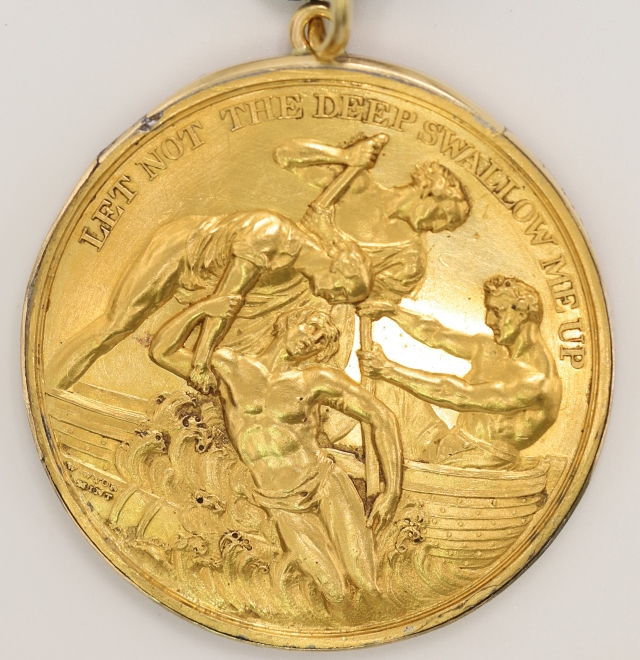 Royal National Institution for the Preservation of Life from Shipwreck Medal, Gold, George IV 喬治四世時期 金質皇家全國海難救生協會獎章